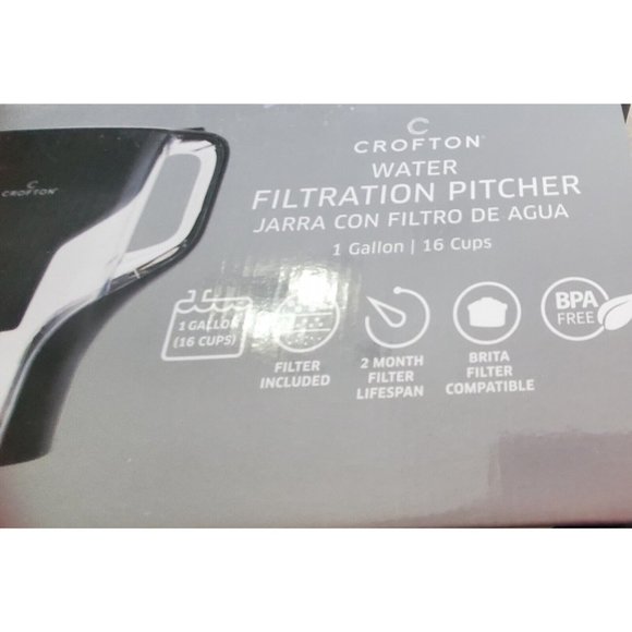 Crofton Dining Crofton Water Filtration Pitcher Gallon 16 Cups New